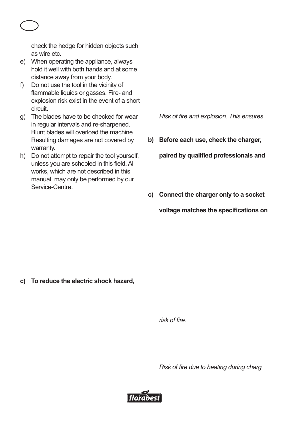 Florabest FAH 18 A User Manual | Page 8 / 118