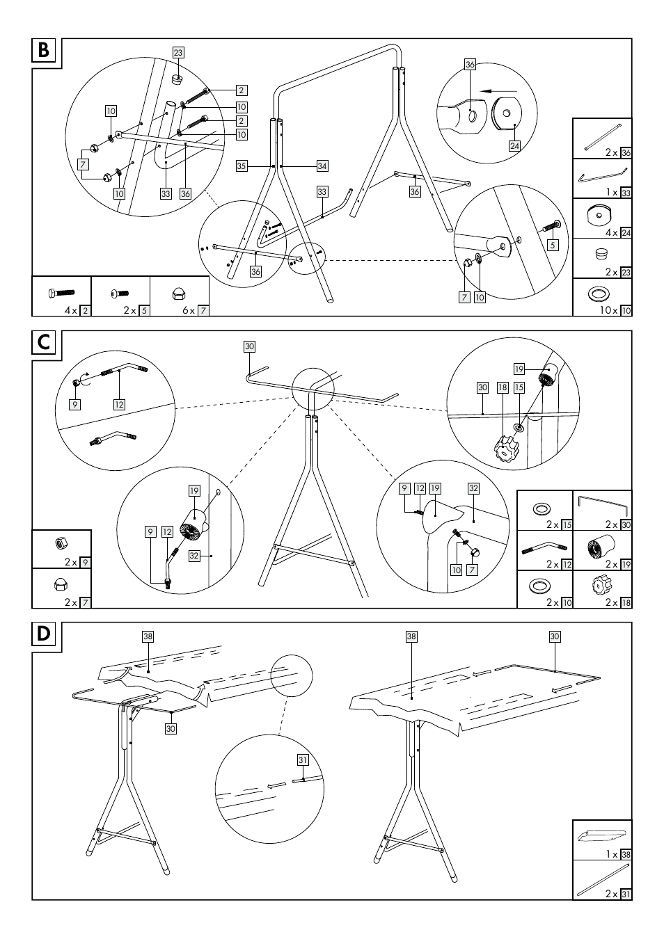 Florabest Garden Swing User Manual | Page 5 / 19