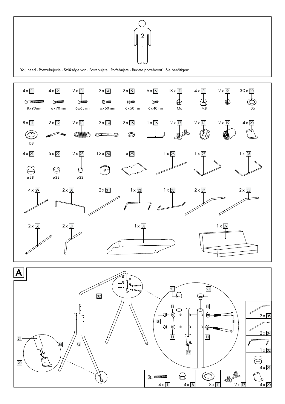 Florabest Garden Swing User Manual | Page 4 / 31