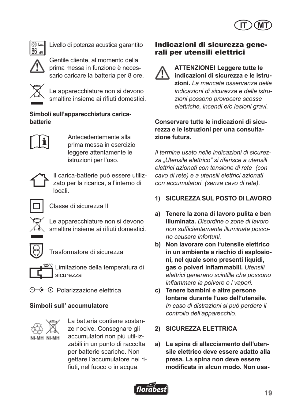 It mt | Florabest FGS 10 A1 User Manual | Page 19 / 78