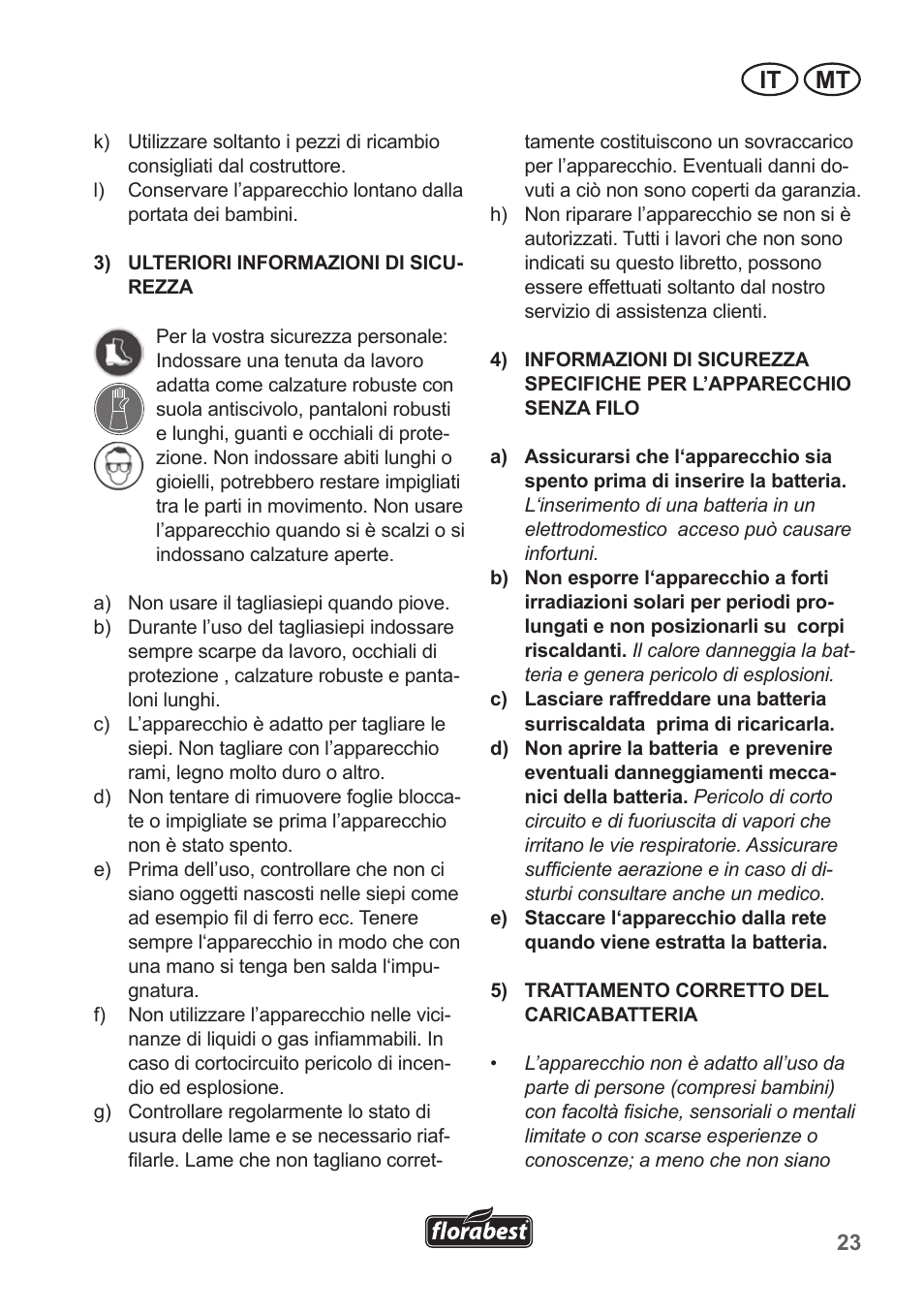 It mt | Florabest FGS 10 A1 User Manual | Page 23 / 78