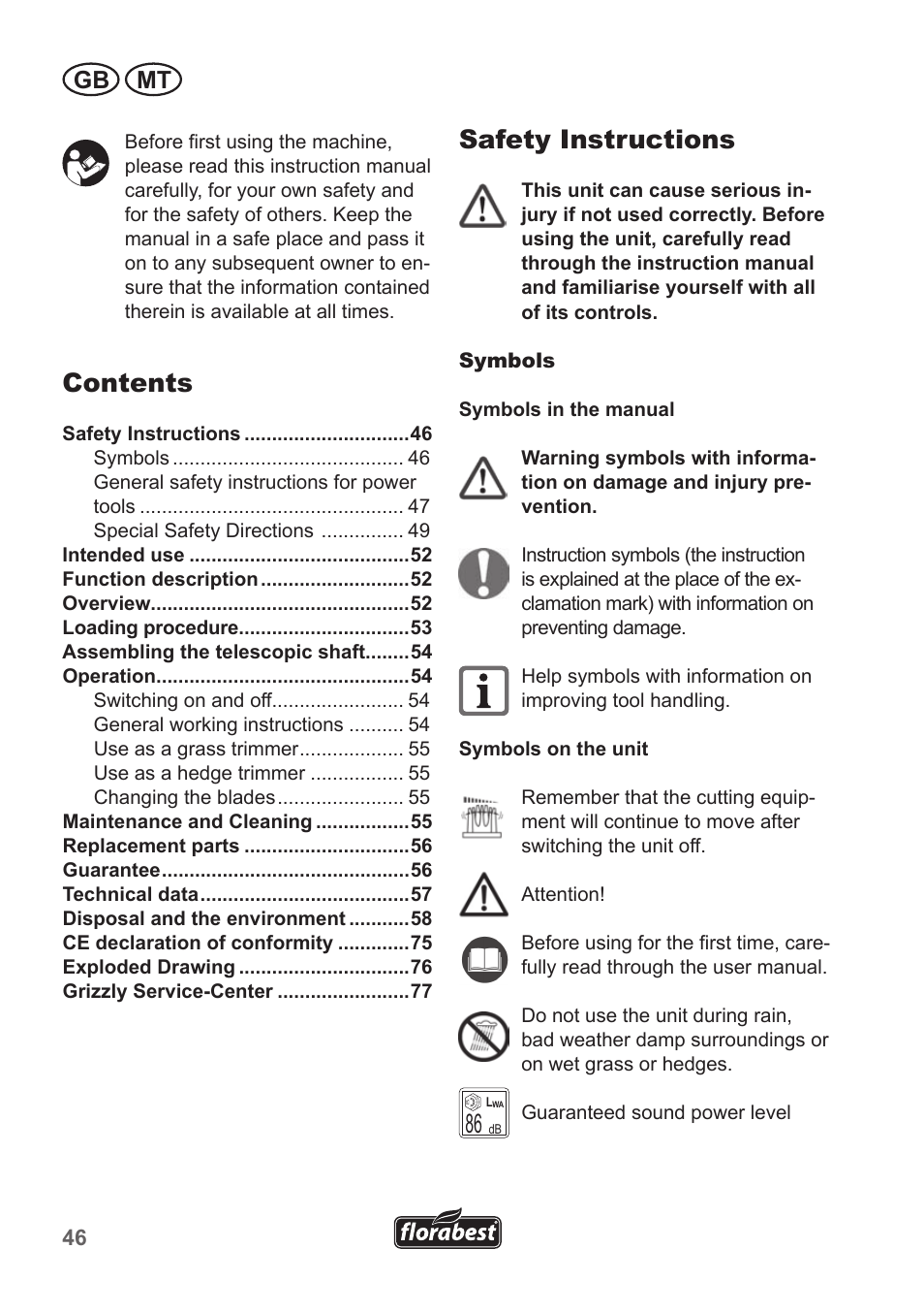 Florabest FGS 10 A1 User Manual | Page 46 / 78