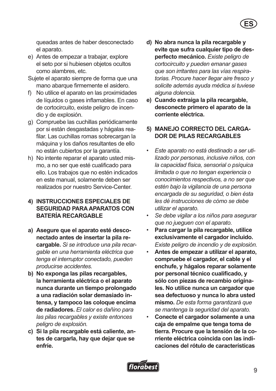 Florabest FGS 10 A1 User Manual | Page 9 / 78