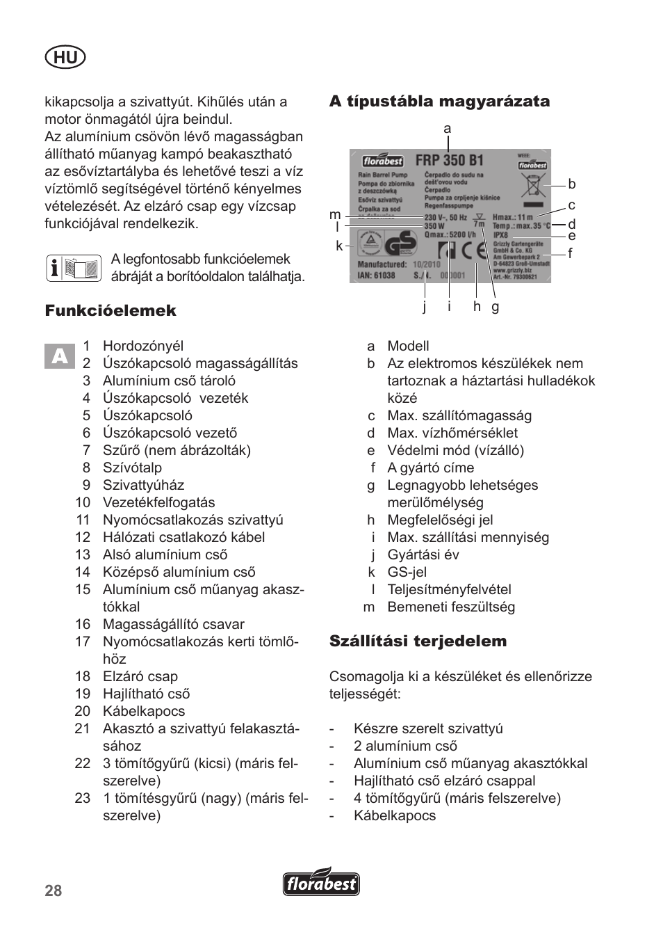 Florabest FRP 350 B1 User Manual | Page 28 / 90