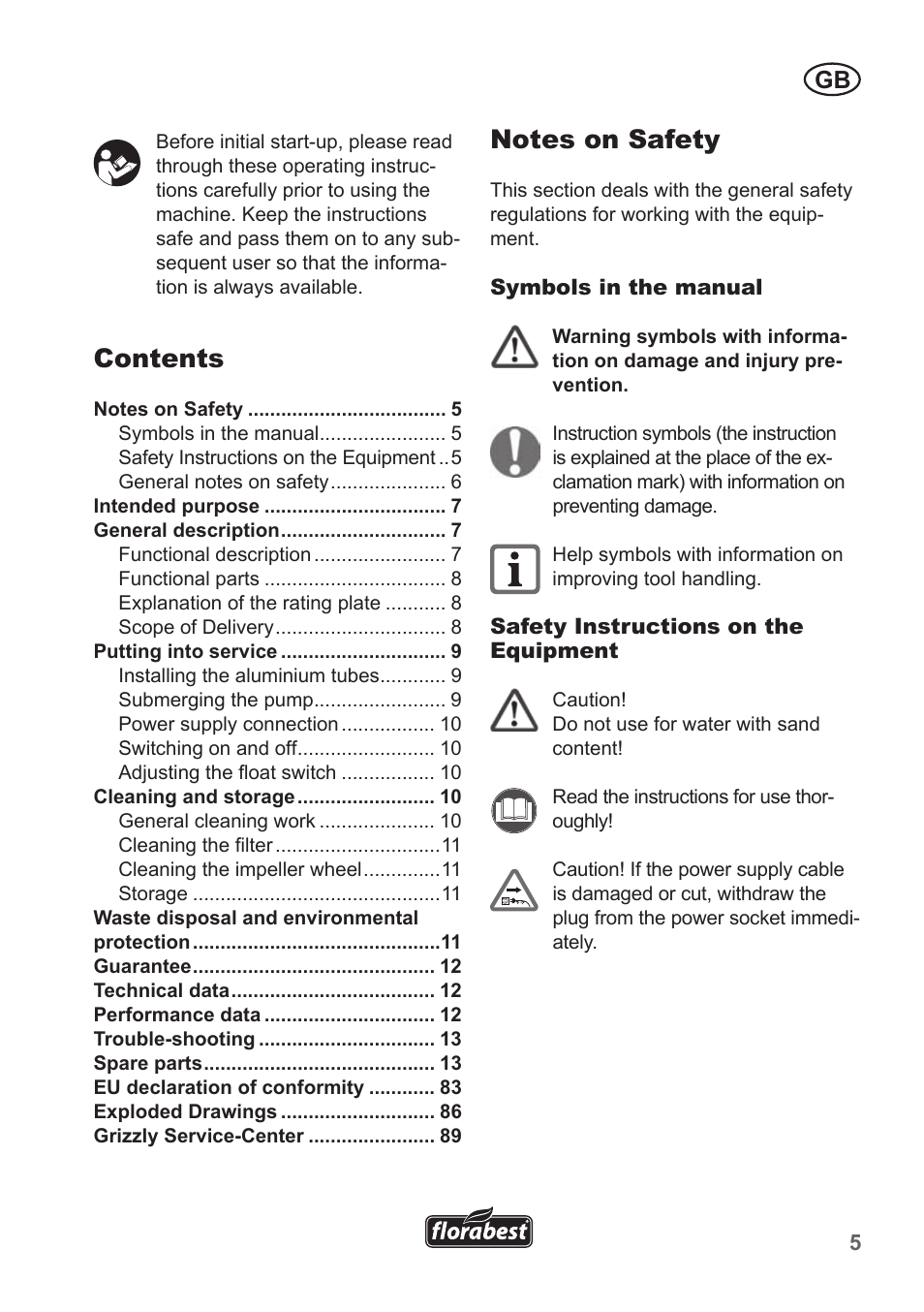 Florabest FRP 350 B1 User Manual | Page 5 / 90