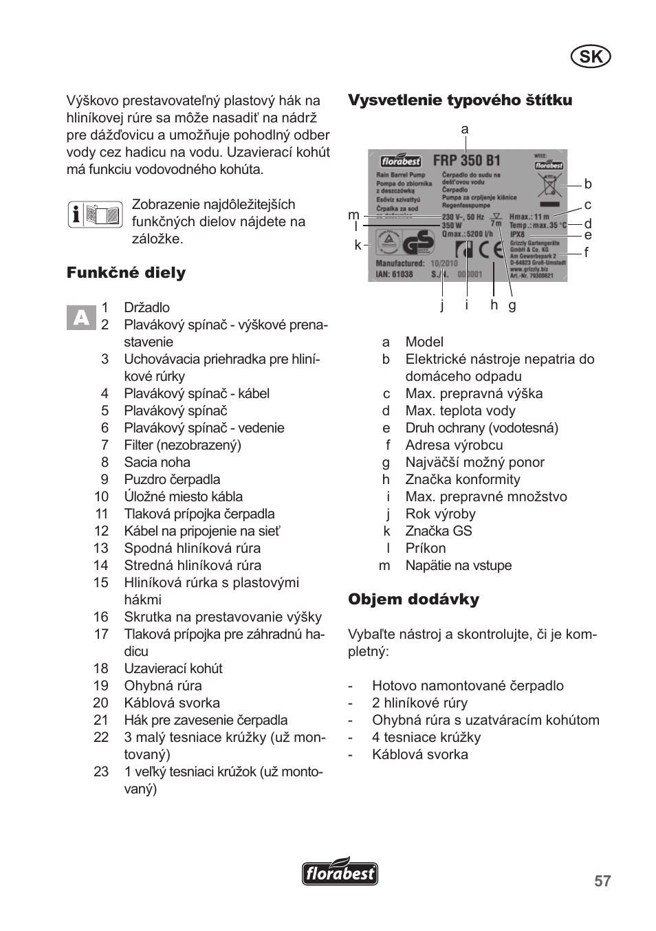Florabest FRP 350 B1 User Manual | Page 57 / 90