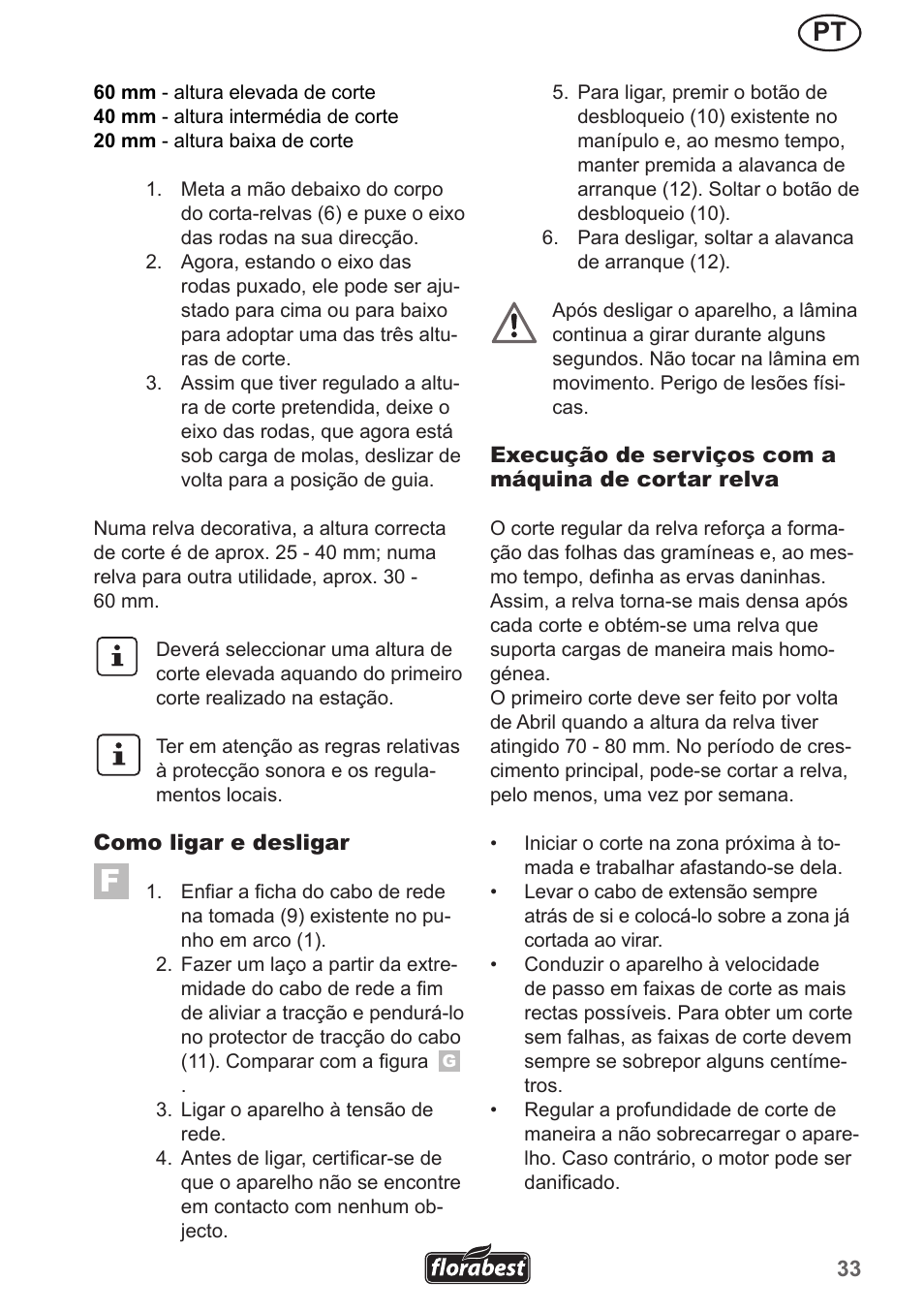 Florabest FRM 1200 A3 User Manual | Page 33 / 66