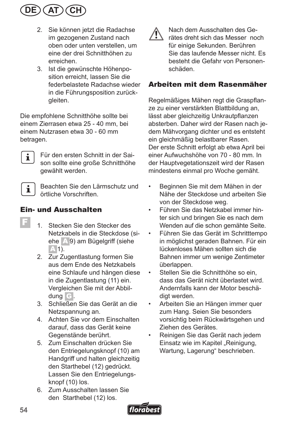 Ch at de | Florabest FRM 1200 A3 User Manual | Page 54 / 66