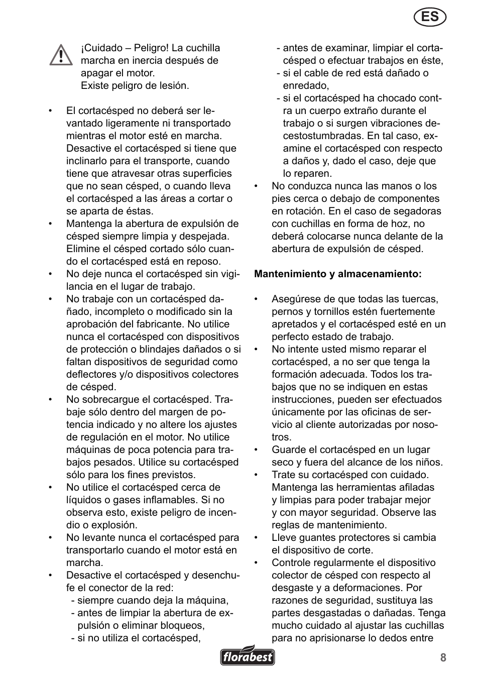 Florabest FRM 1200 A3 User Manual | Page 8 / 66