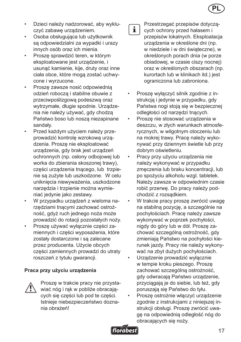 Florabest FRM 1200 A5 User Manual | Page 17 / 90