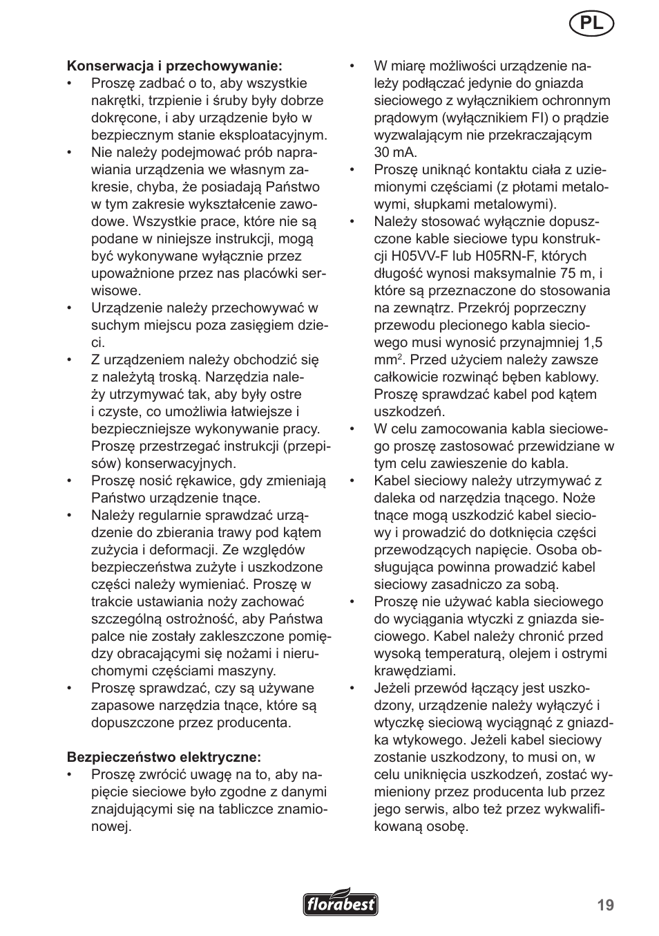 Florabest FRM 1200 A5 User Manual | Page 19 / 90