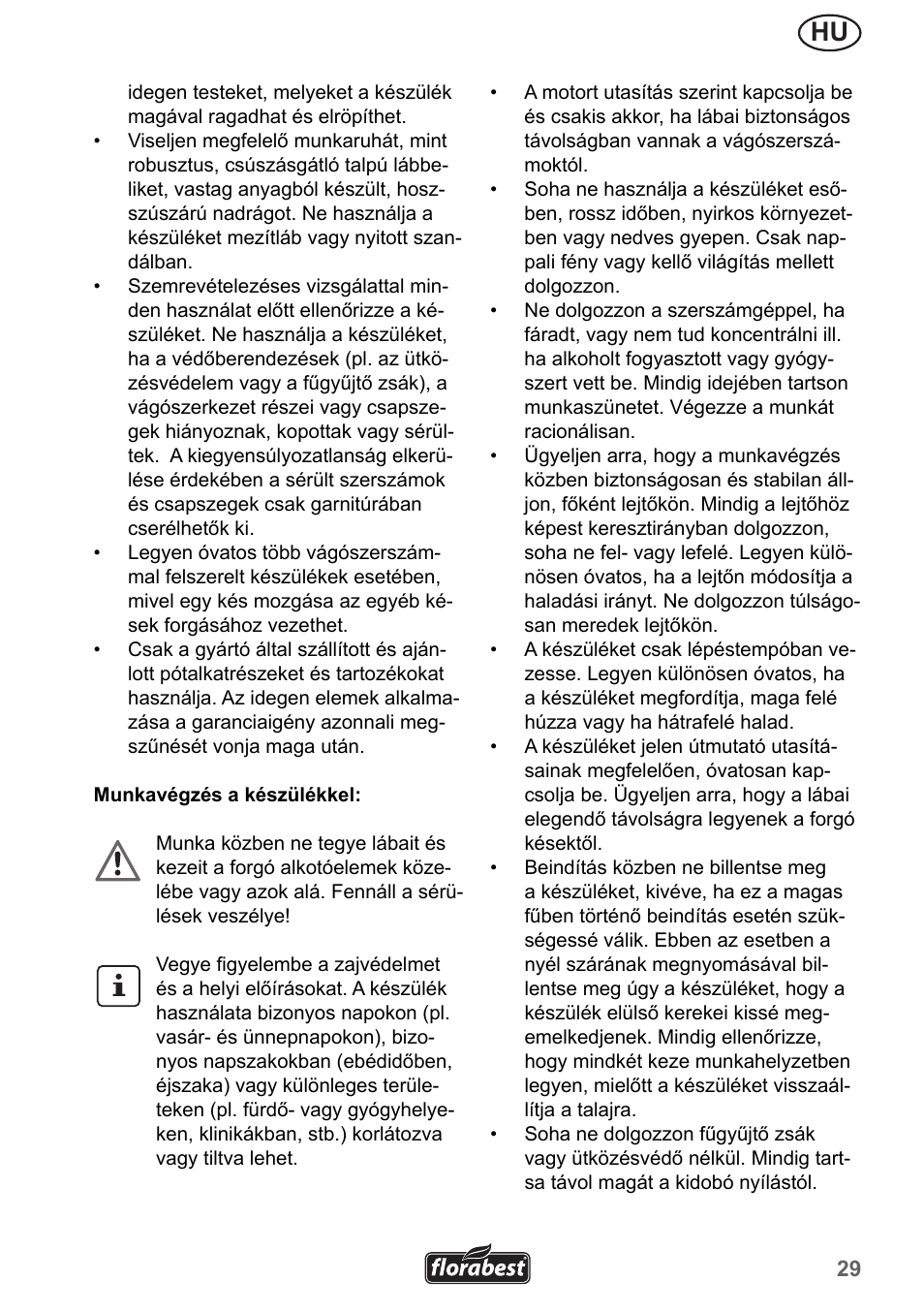 Florabest FRM 1200 A5 User Manual | Page 29 / 90