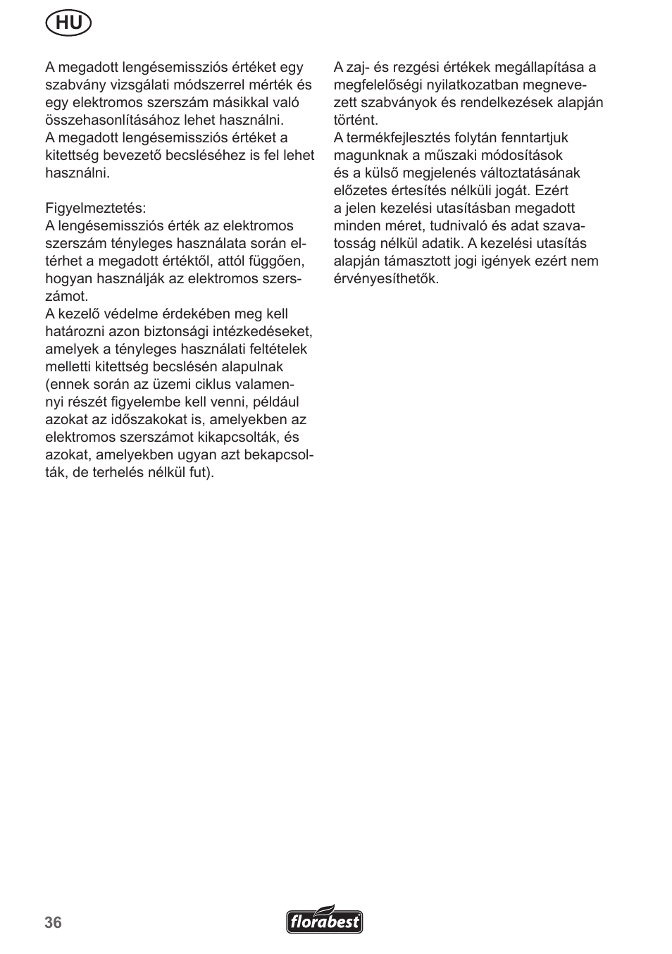 Florabest FRM 1200 A5 User Manual | Page 36 / 90
