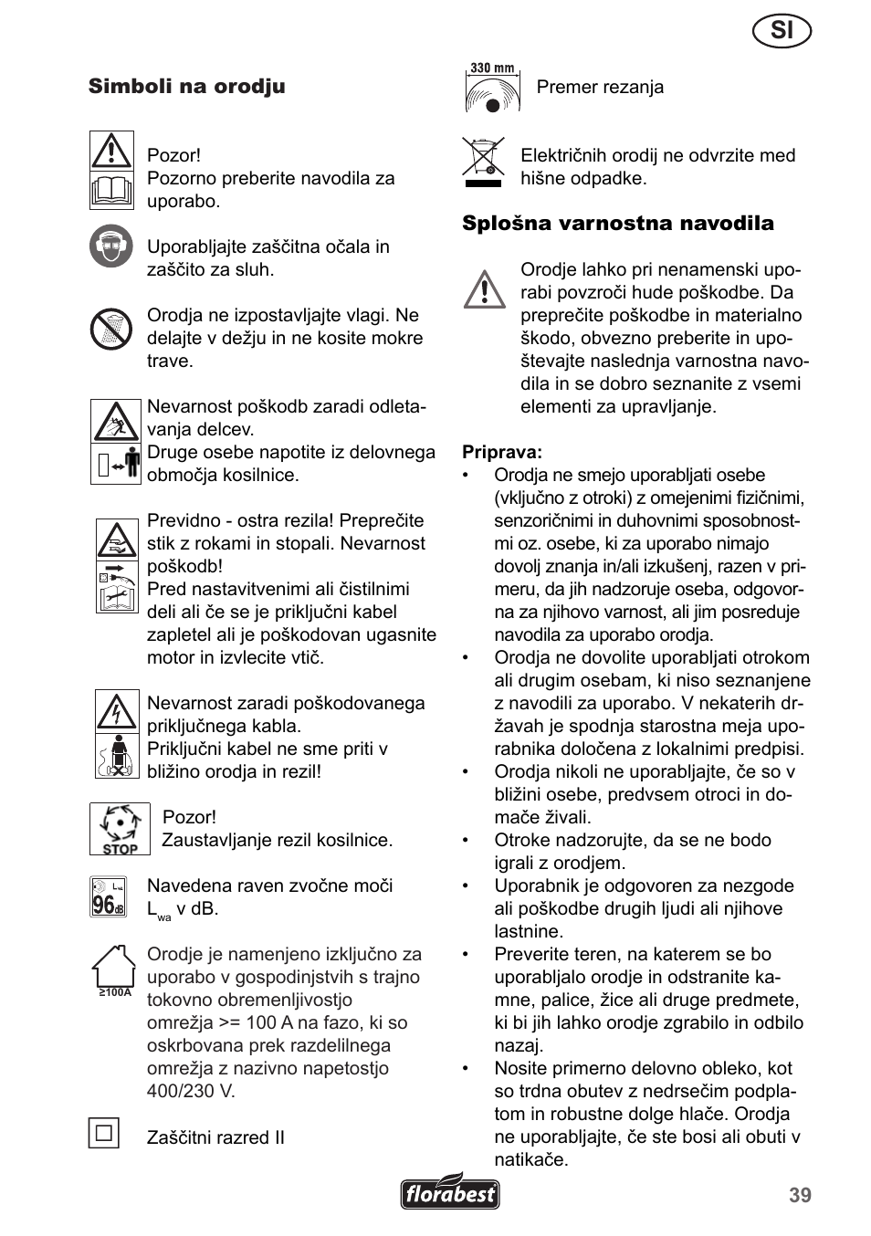 Florabest FRM 1200 A5 User Manual | Page 39 / 90