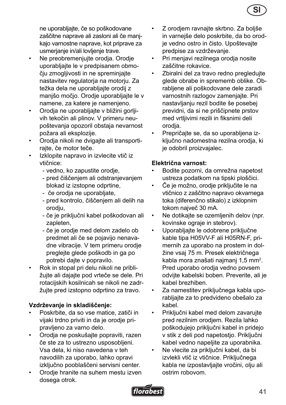 Florabest FRM 1200 A5 User Manual | Page 41 / 90