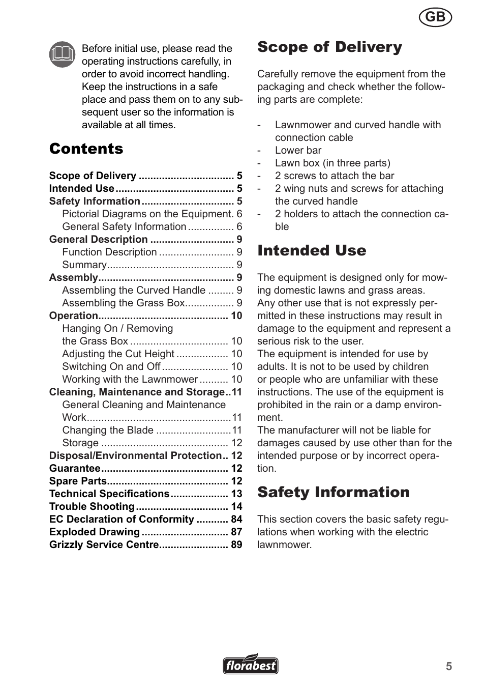 Florabest FRM 1200 A5 User Manual | Page 5 / 90