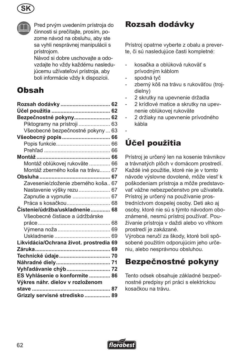 Florabest FRM 1200 A5 User Manual | Page 62 / 90