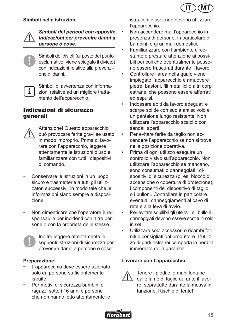 Mt it | Florabest FGH 710 A1 User Manual | Page 15 / 58