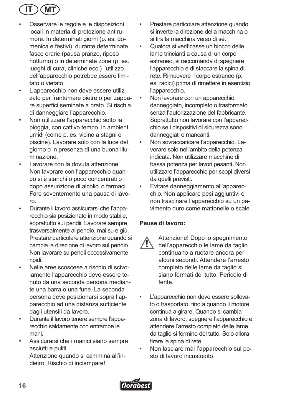 Mt it | Florabest FGH 710 A1 User Manual | Page 16 / 58