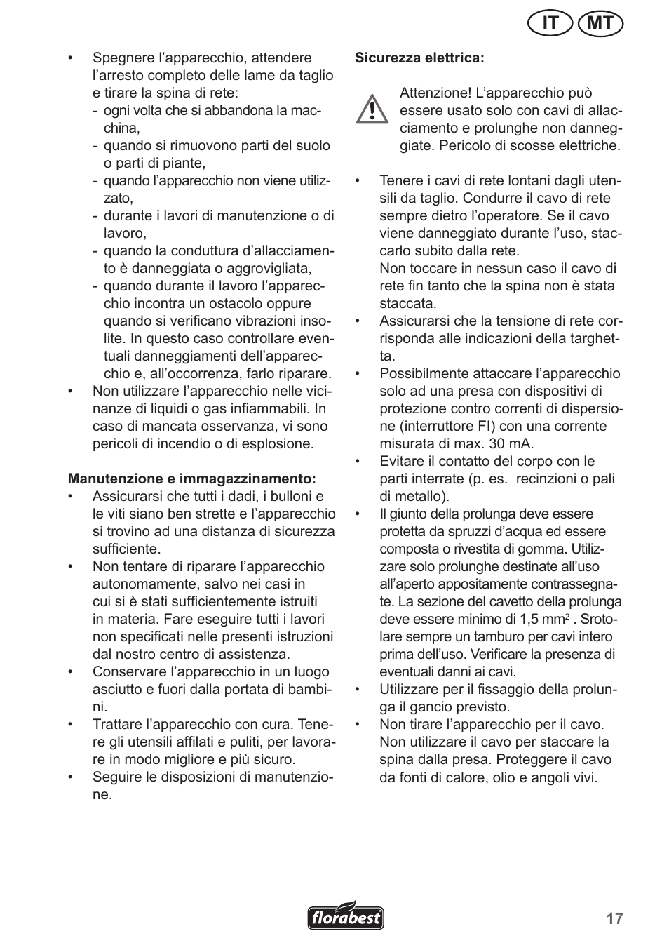 Mt it | Florabest FGH 710 A1 User Manual | Page 17 / 58