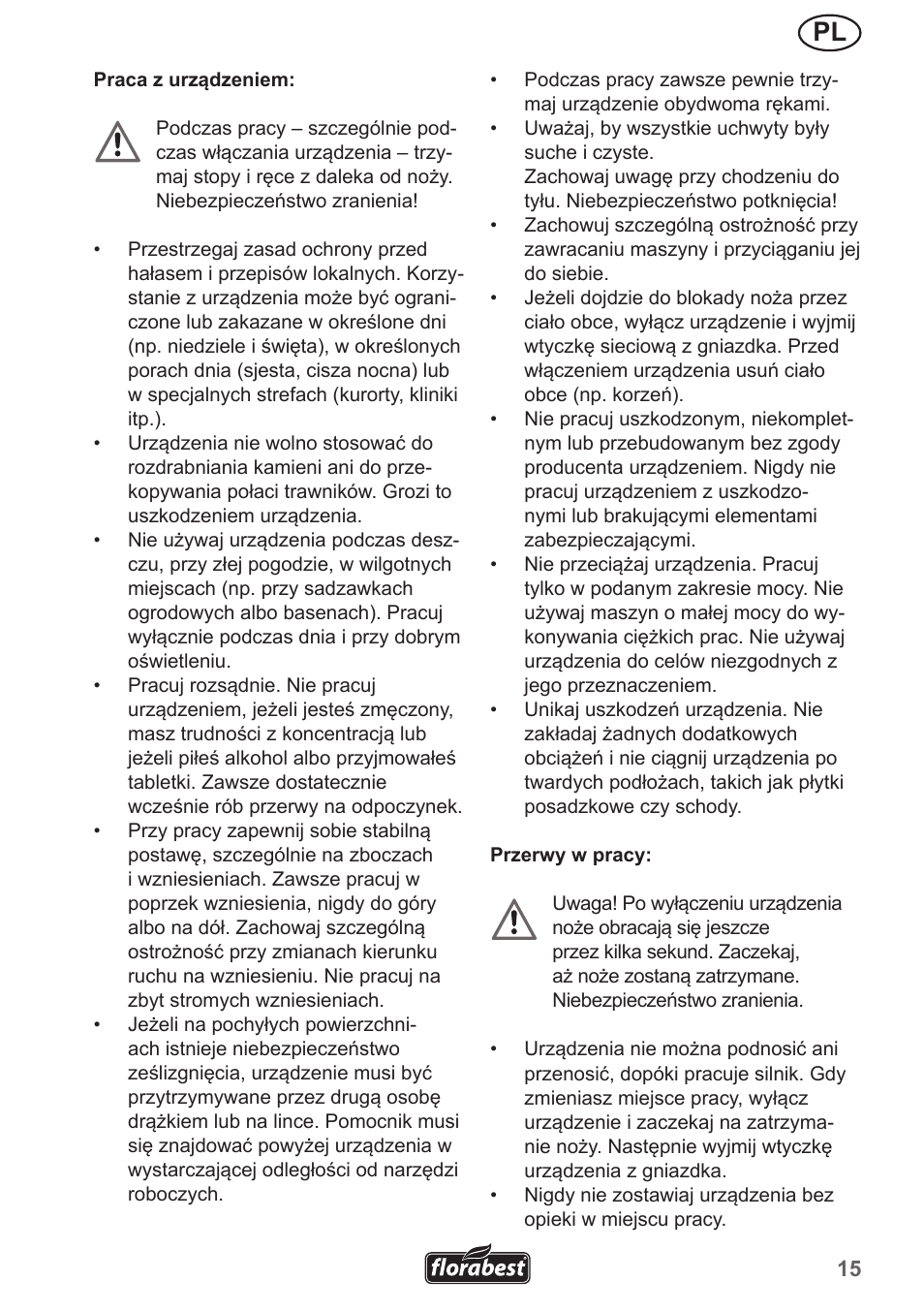 Florabest FGH 710 A1 User Manual | Page 15 / 86