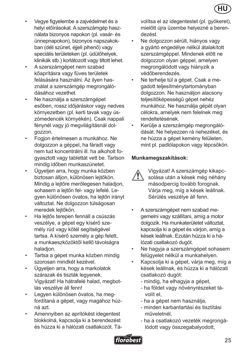 Florabest FGH 710 A1 User Manual | Page 25 / 86