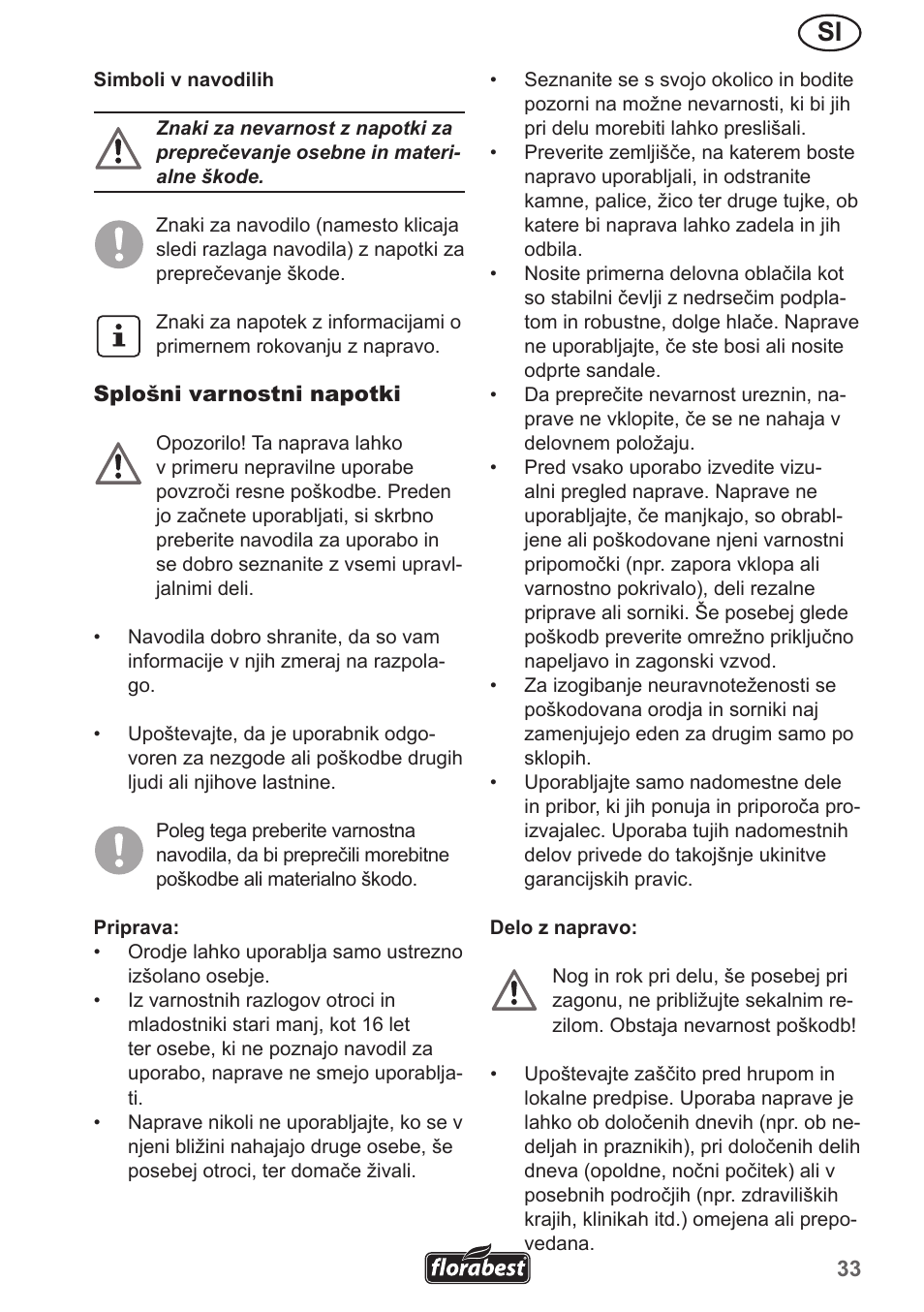 Florabest FGH 710 A1 User Manual | Page 33 / 86