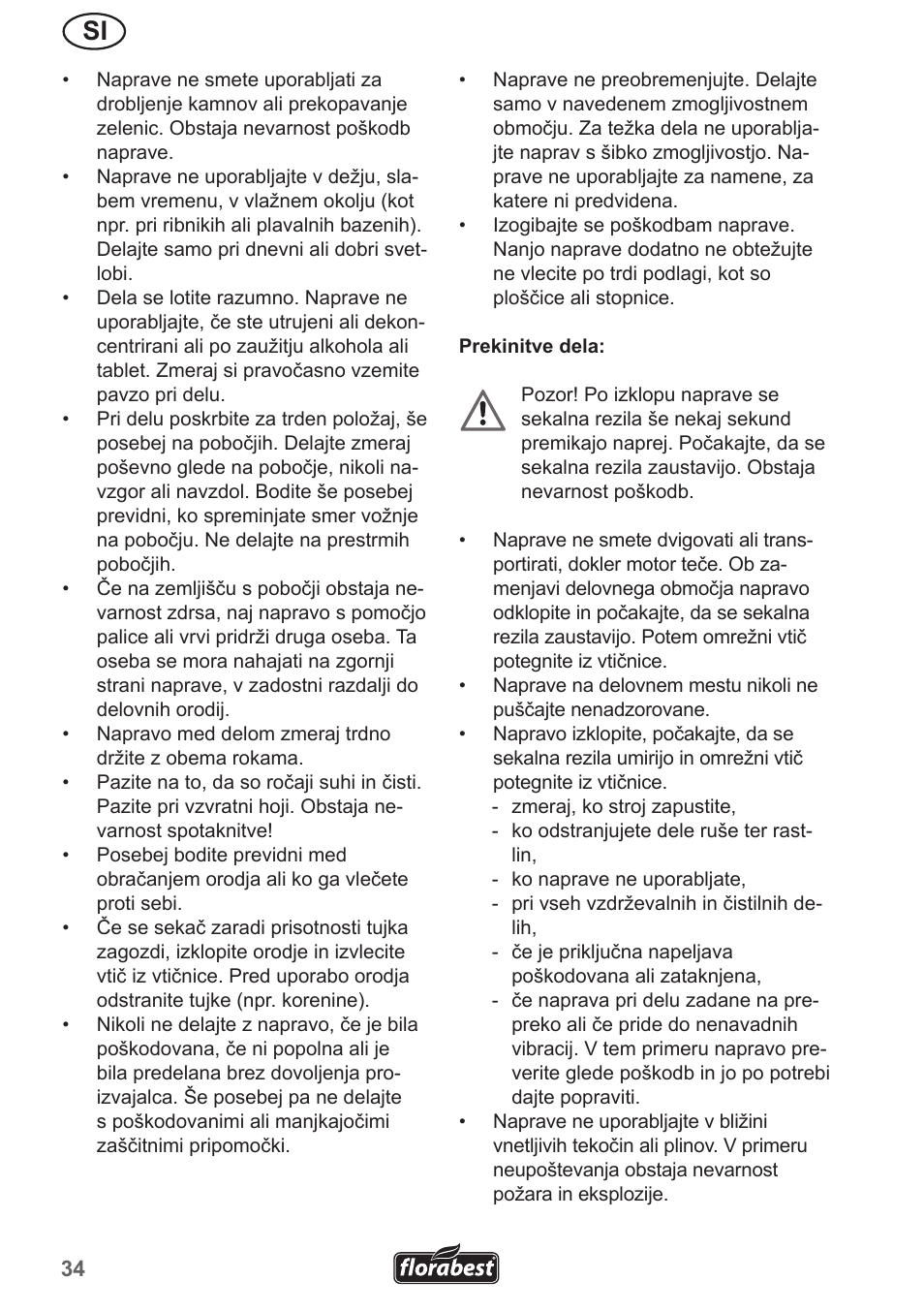 Florabest FGH 710 A1 User Manual | Page 34 / 86