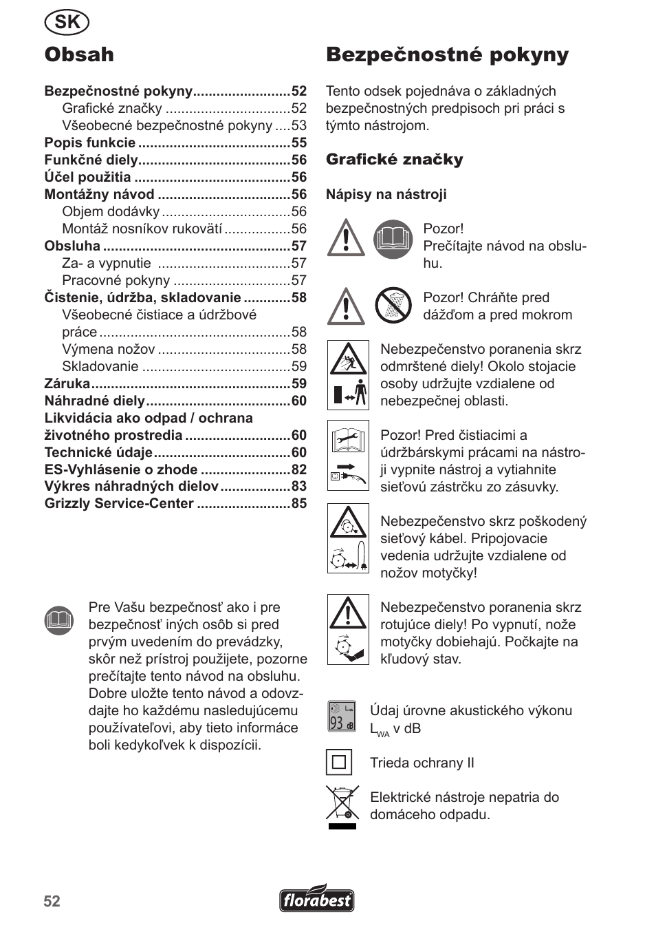 Florabest FGH 710 A1 User Manual | Page 52 / 86