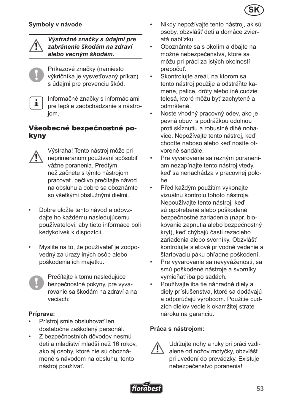 Florabest FGH 710 A1 User Manual | Page 53 / 86
