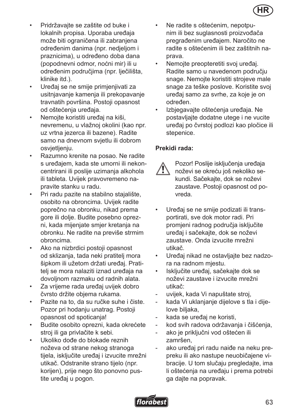 Florabest FGH 710 A1 User Manual | Page 63 / 86