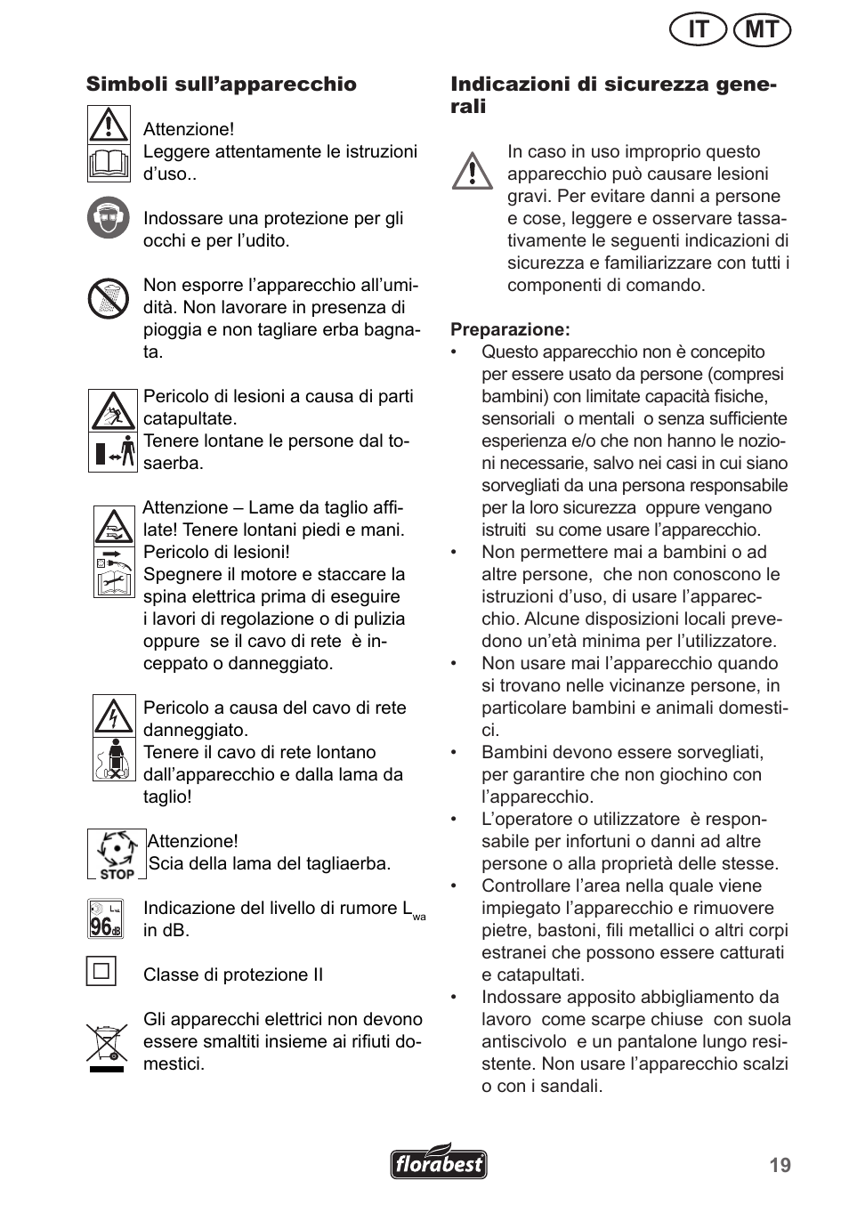 Mt it | Florabest FRM 1800 A1 User Manual | Page 19 / 66