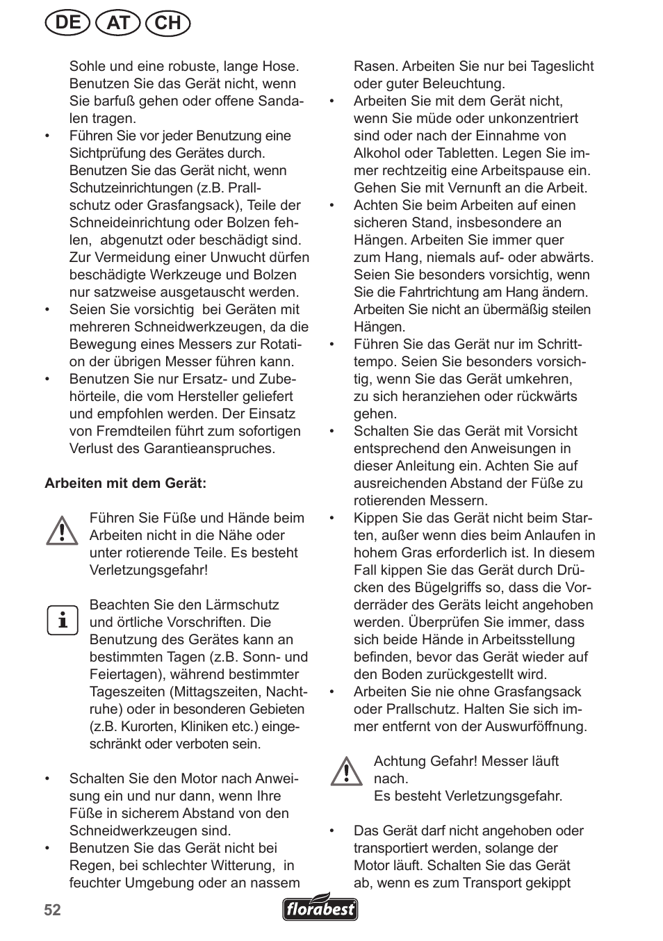 Ch at de | Florabest FRM 1800 A1 User Manual | Page 52 / 66