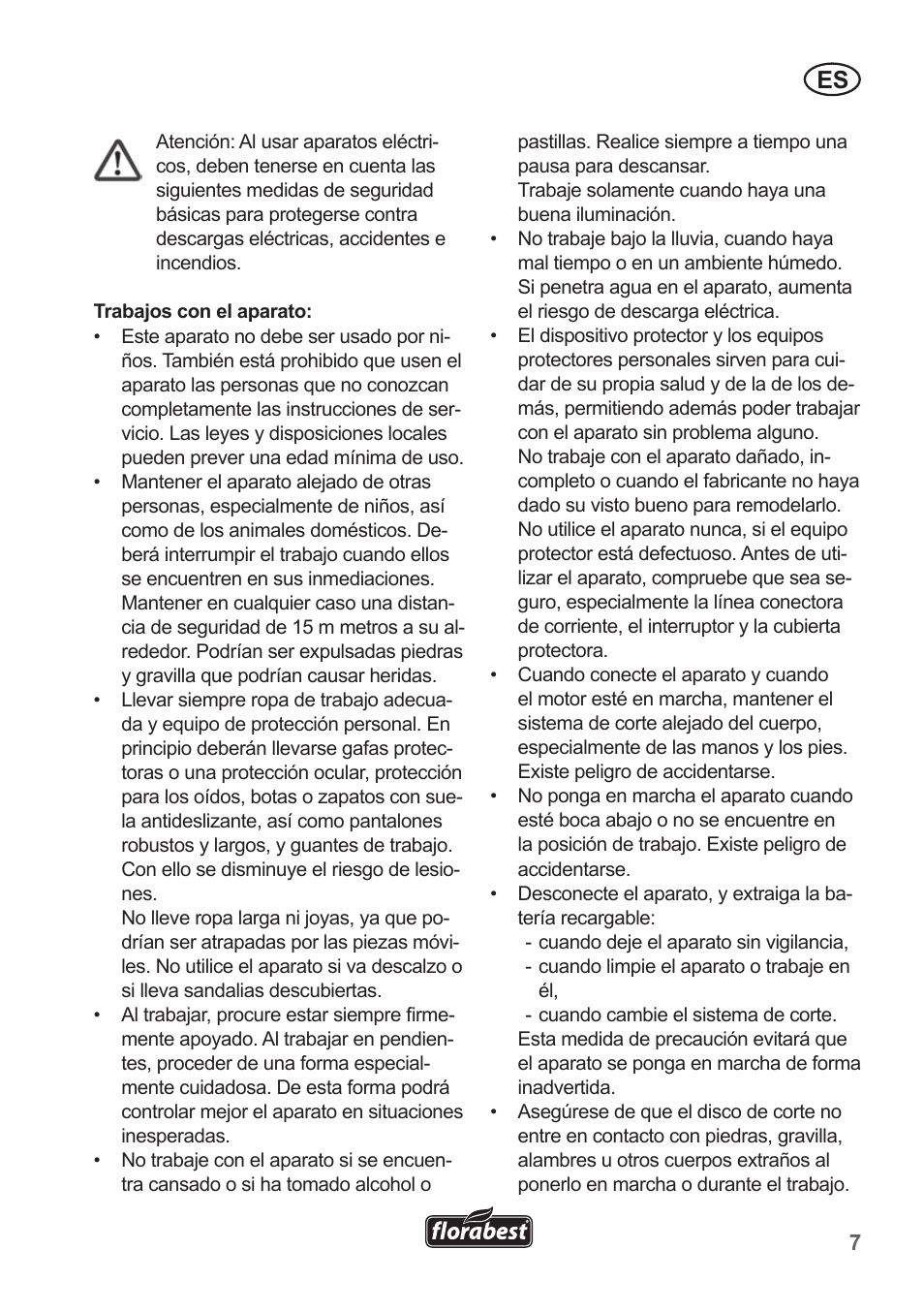 Florabest FRT 18 A1 User Manual | Page 7 / 78