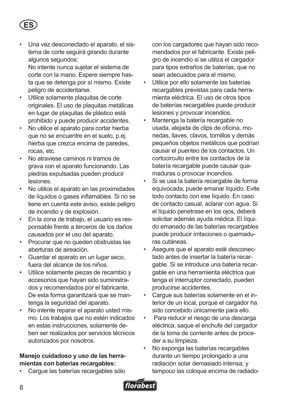 Florabest FRT 18 A1 User Manual | Page 8 / 78