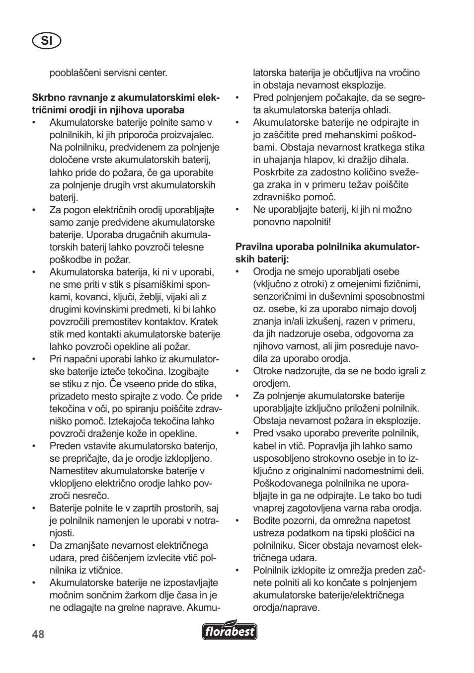 Florabest FRT 18 A1 User Manual | Page 48 / 106