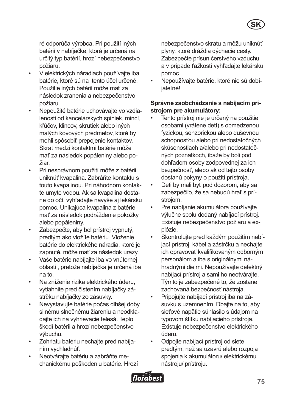 Florabest FRT 18 A1 User Manual | Page 75 / 106