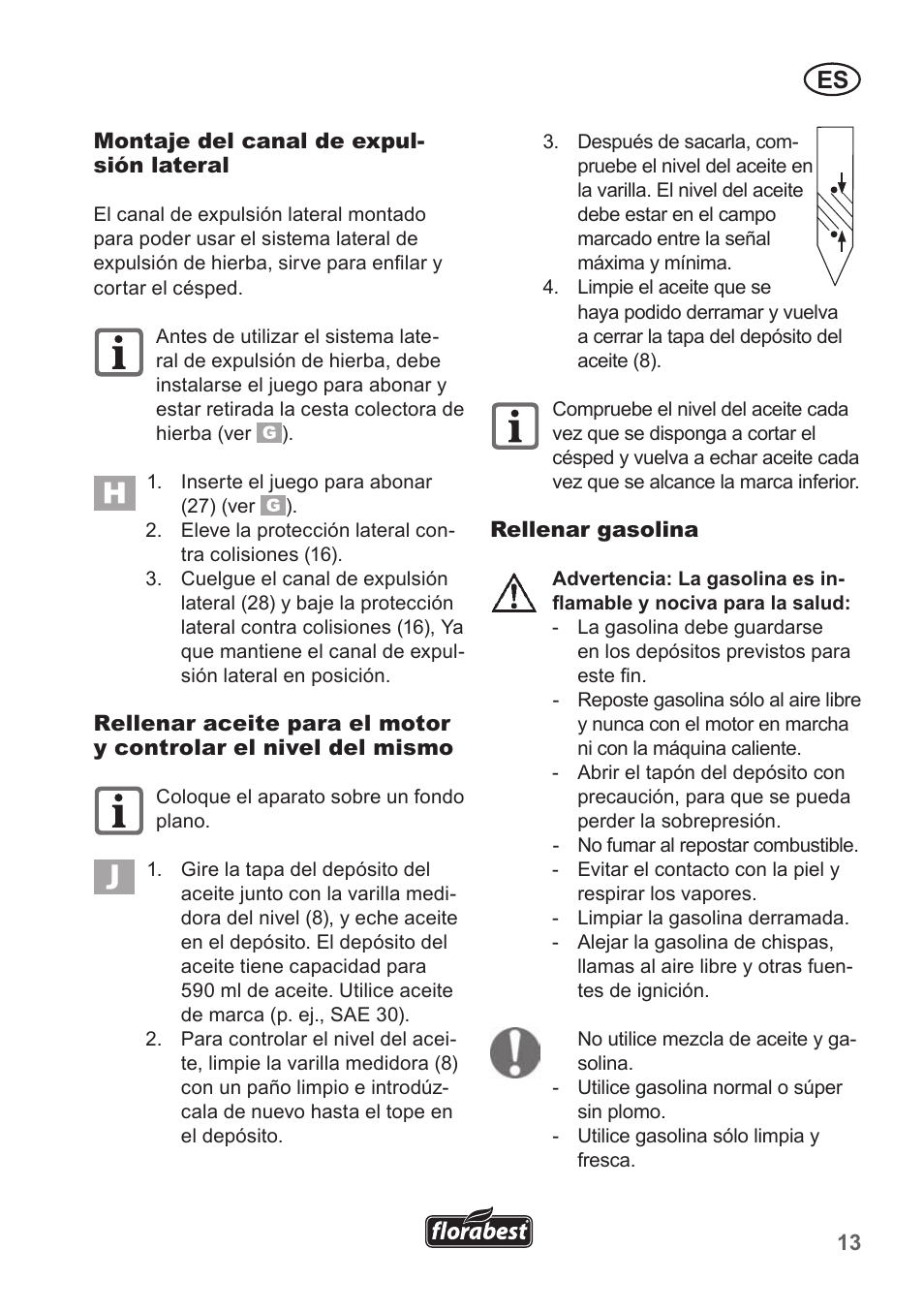 Florabest FBM 190 A1 User Manual | Page 13 / 100