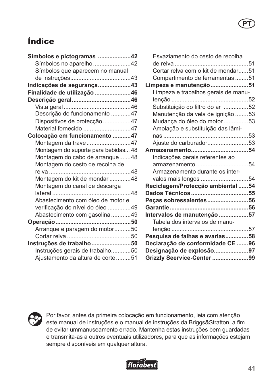 Índice | Florabest FBM 190 A1 User Manual | Page 41 / 100