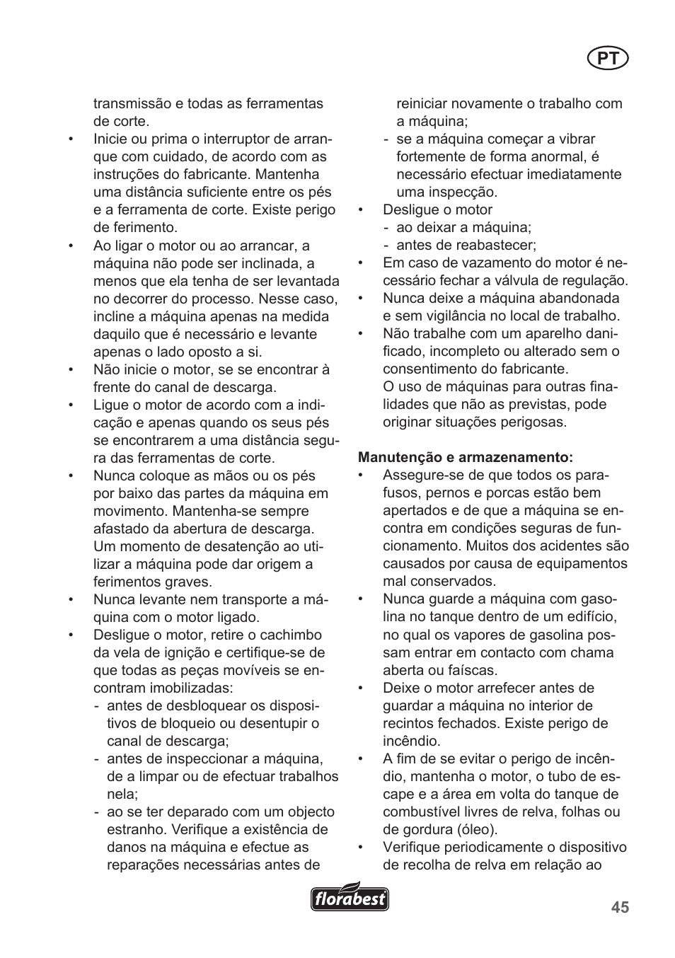 Florabest FBM 190 A1 User Manual | Page 45 / 100