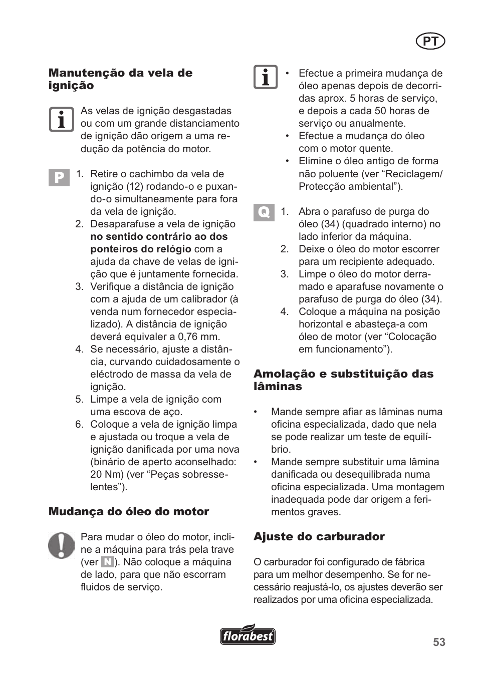 Florabest FBM 190 A1 User Manual | Page 53 / 100