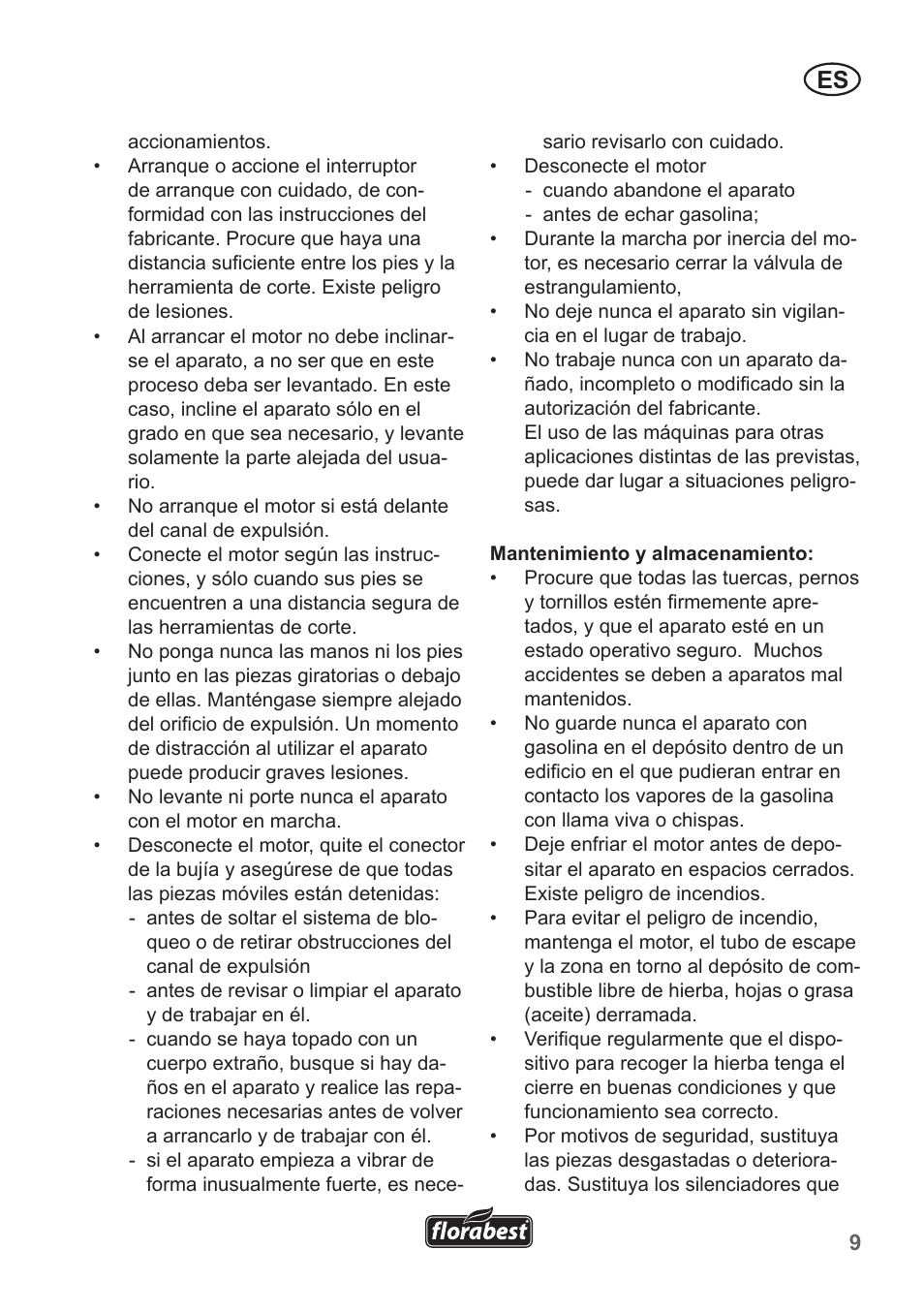 Florabest FBM 190 A1 User Manual | Page 9 / 100