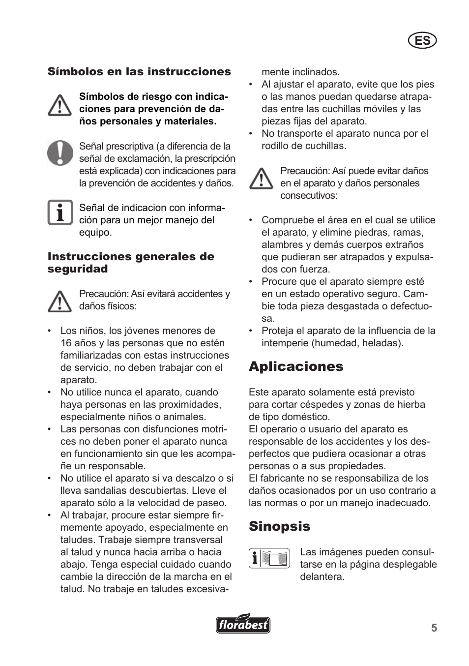 Aplicaciones, Sinopsis | Florabest FHM 38 A1 User Manual | Page 5 / 38