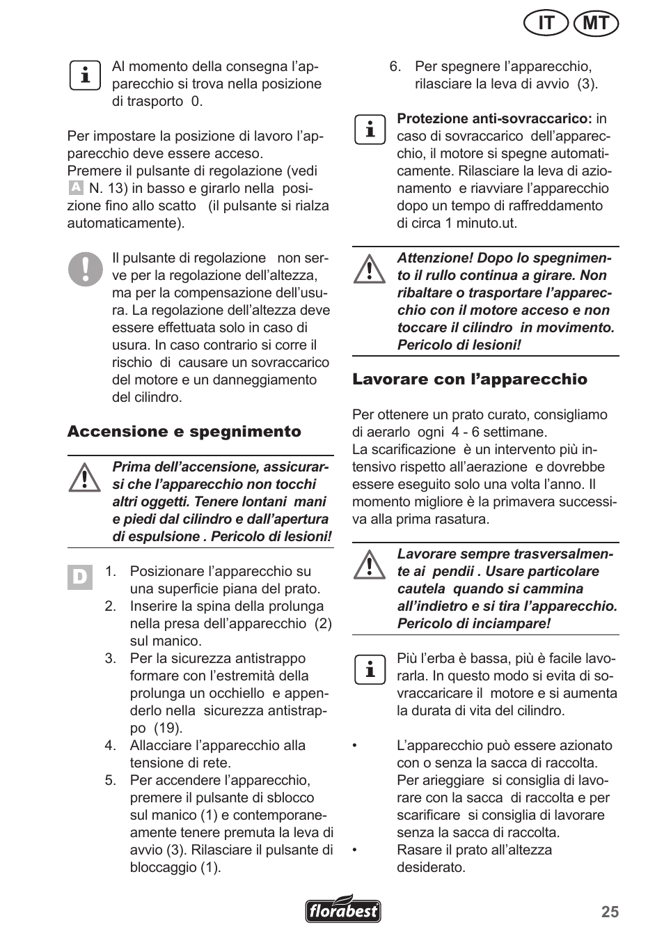 Mt it | Florabest FLV 1300 A1 User Manual | Page 25 / 74