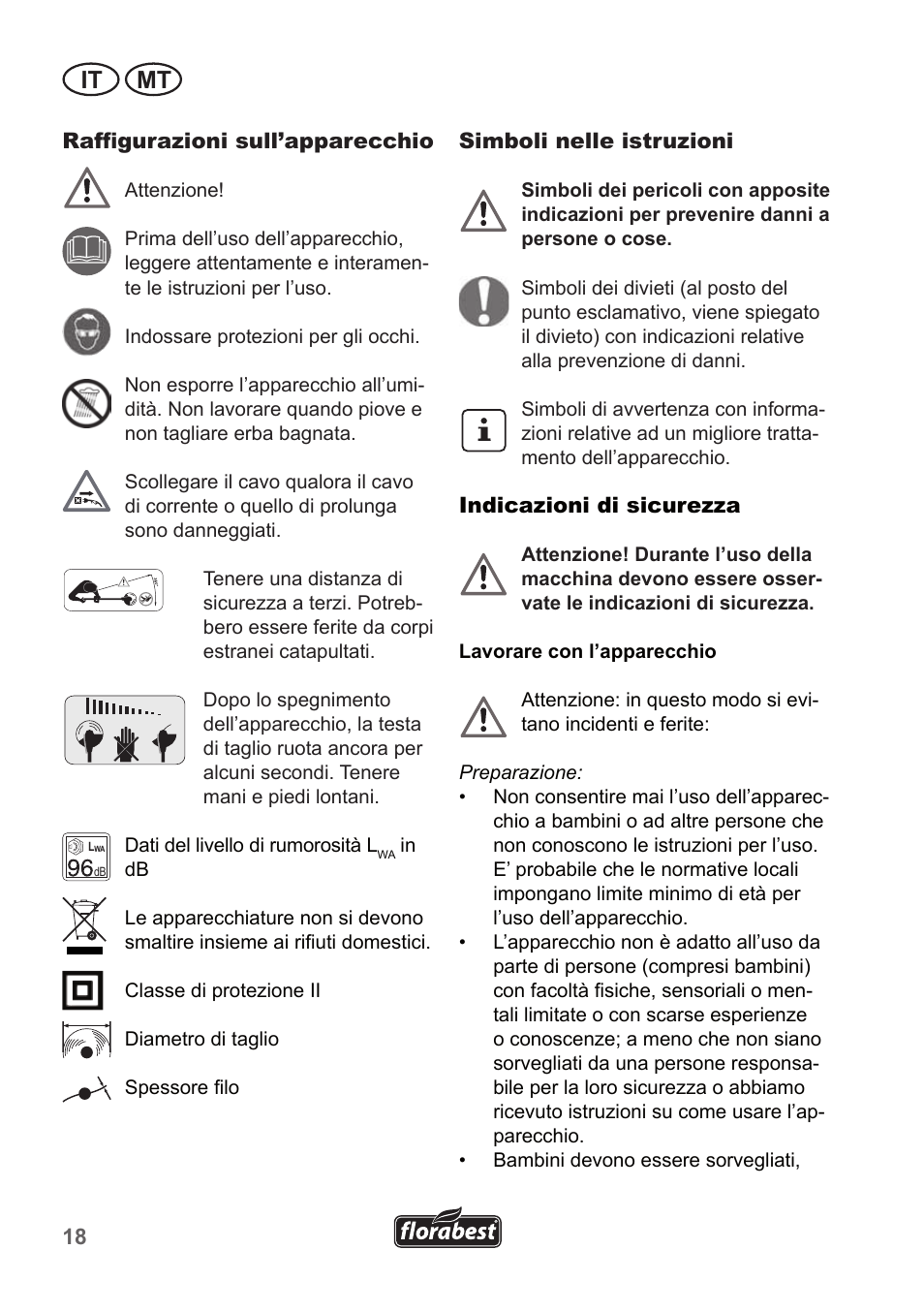 It mt | Florabest FRT 450 A1 User Manual | Page 18 / 70