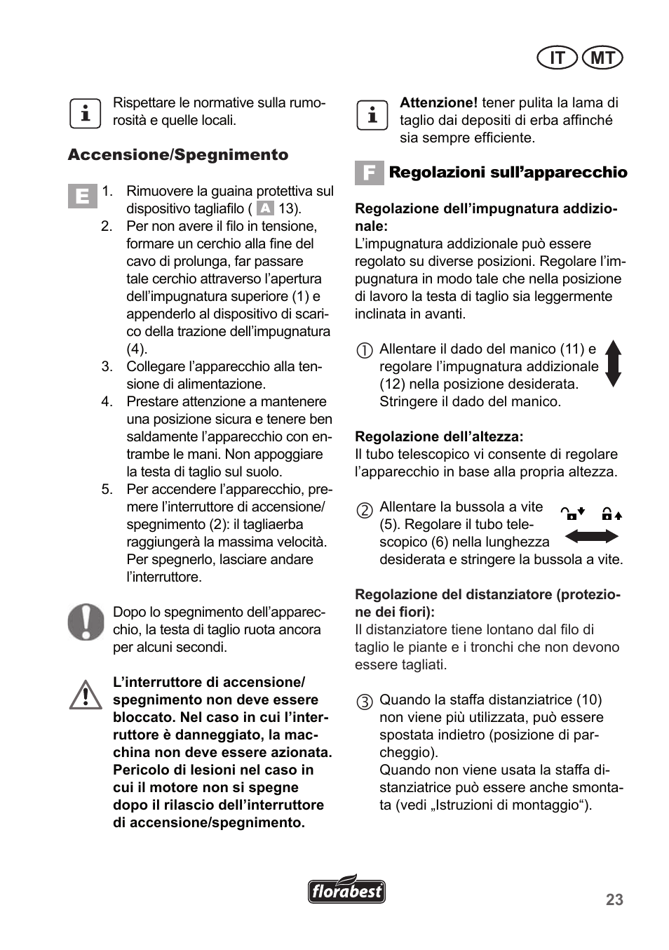 It mt | Florabest FRT 450 A1 User Manual | Page 23 / 70