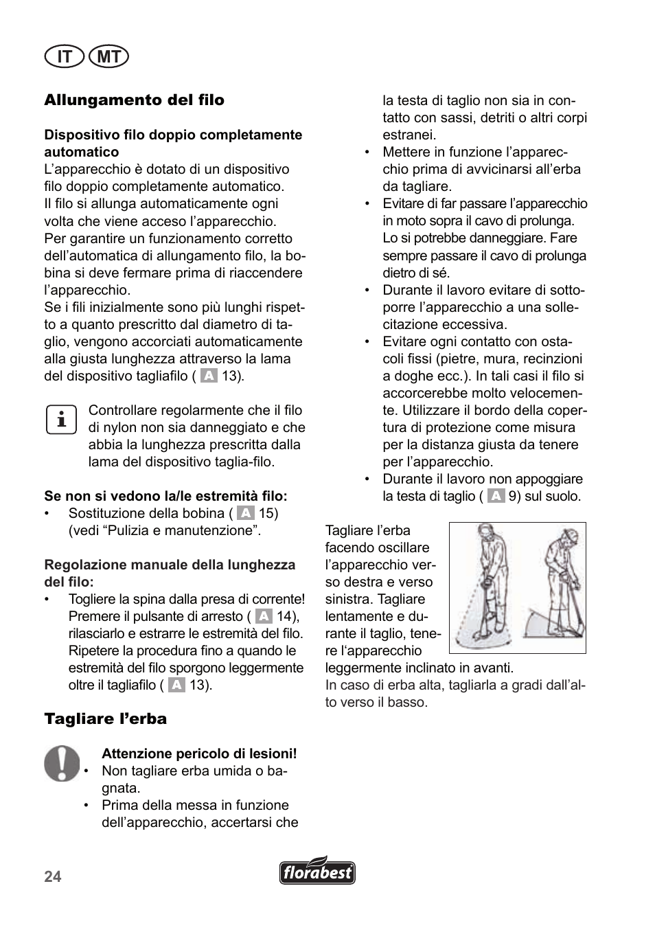 It mt | Florabest FRT 450 A1 User Manual | Page 24 / 70