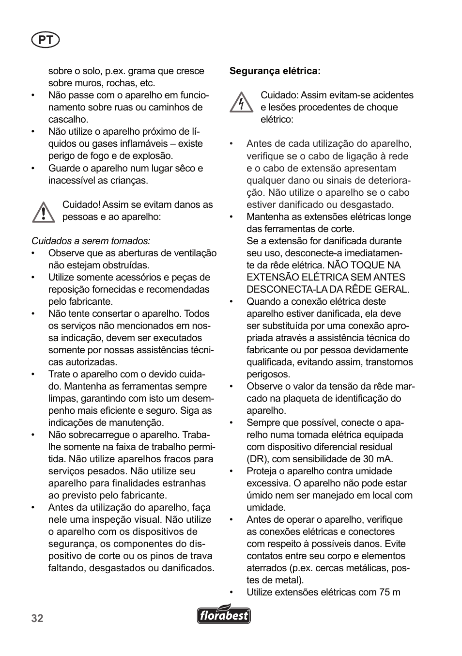 Florabest FRT 450 A1 User Manual | Page 32 / 70