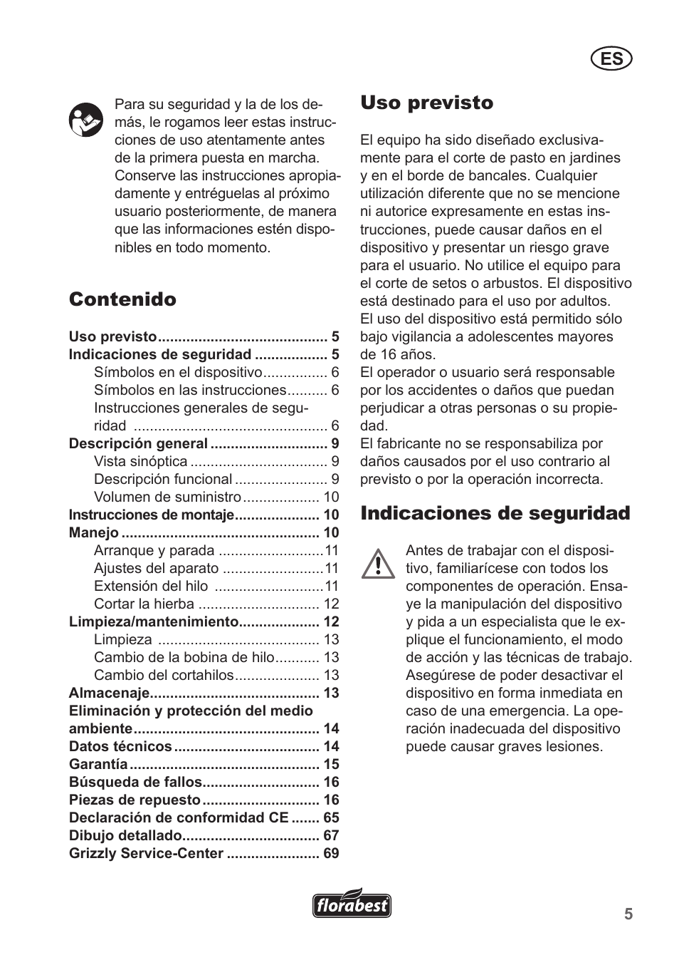Florabest FRT 450 A1 User Manual | Page 5 / 70