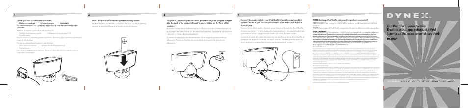 Dynex MP3 Docking Station User Manual | 2 pages